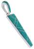 Genuine Sterling Silver Jewelry Turquoise Inlay Pendant AW70481