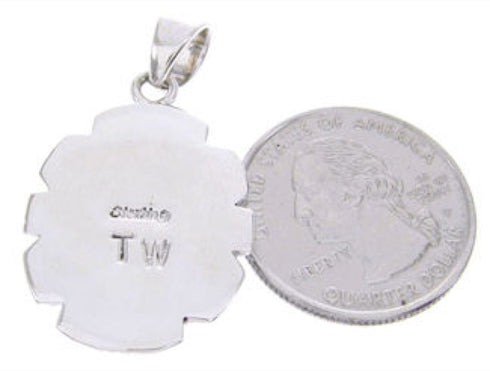 Sterling Silver Multicolor Inlay Turquoise Jewelry Pendant AW70106