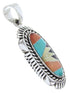 Turquoise Oyster Shell Multicolor Sterling Silver Pendant AW70055