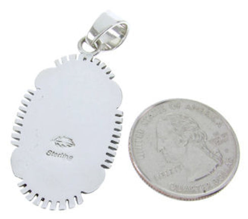 Turquoise Oyster Shell Multicolor Sterling Silver Pendant AW70055