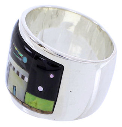 Native American Design Multicolor Jewelry Ring Size 6-1/2 YS71314