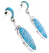 Turquoise Jewelry Southwest Silver Post Dangle Earrings YS70549