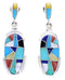Multicolor Inlay Southwest Post Dangle Earrings YS70560