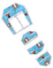 Sterling Silver Turquoise Multicolor Ranger Belt Buckle RS39360