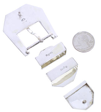 Sterling Silver Turquoise Multicolor Ranger Belt Buckle RS39360