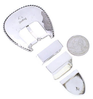 Turquoise Oyster Shell Multicolor Silver Ranger Belt Buckle AW70606