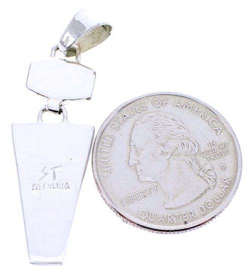 Southwest Turquoise Inlay Slide Pendant BW70952