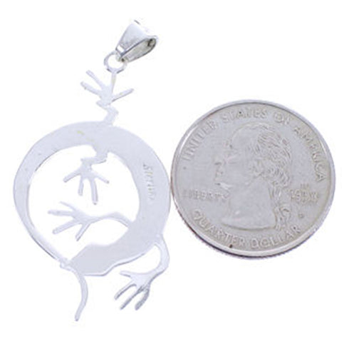 Tiger Eye Multicolor Inlay Gecko Silver Slide Pendant Jewelry BW70856