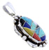 Southwest Silver Multicolor Inlay Pendant DW71524