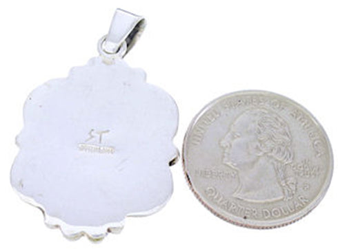 Southwest Silver Multicolor Inlay Pendant DW71524
