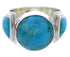 Southwestern Turquoise Jewelry Silver Ring Size 5-3/4 BW71114