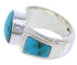 Southwestern Turquoise Jewelry Silver Ring Size 5-3/4 BW71114