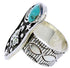 Silver Jewelry Southwest Turquoise Butterfly Ring Size 4-3/4 BW71156