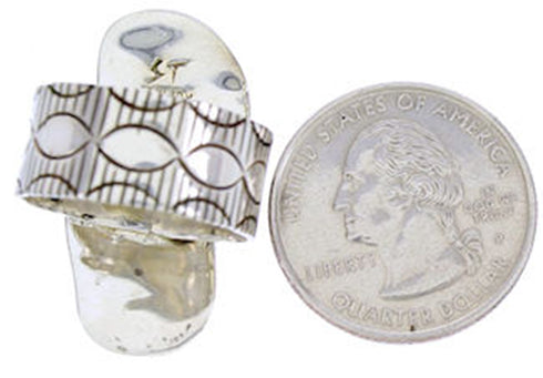 Silver Jewelry Southwest Turquoise Butterfly Ring Size 4-3/4 BW71156