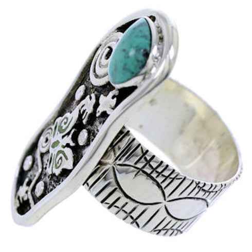 Sterling Silver Southwest Butterfly Turquoise Ring Size 6-1/4 BW71162