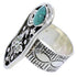 Sterling Silver Southwest Butterfly Turquoise Ring Size 6-1/4 BW71162