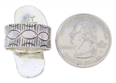 Sterling Silver Southwest Butterfly Turquoise Ring Size 6-1/4 BW71162