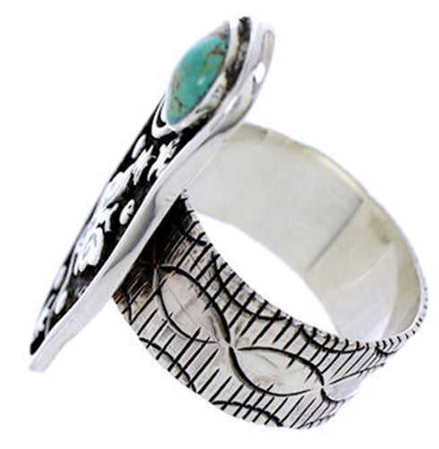 Sterling Silver Butterfly Turquoise Jewelry Ring Size 8-1/4 BW71168