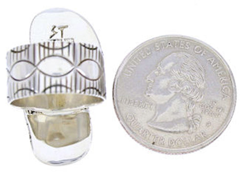 Southwest Turquoise Butterfly Silver Jewelry Ring Size 5-1/4 BW71178