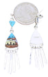 Multicolor Native American Pueblo Or Village Design Earrings YS71381