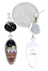 Multicolor Sterling Silver Native American Design Earrings YS71388