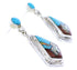 Multicolor Silver Native American Design Jewelry Earrings YS71395