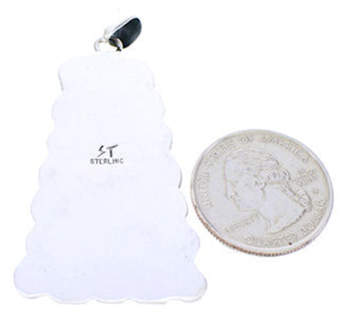 Native American Village Or Pueblo Design Multicolor Pendant YS71430