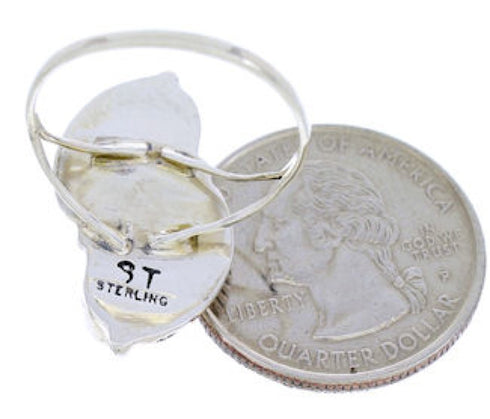 Southwest Jewelry Sterling Silver Turquoise Ring Size 6-3/4 AW71949