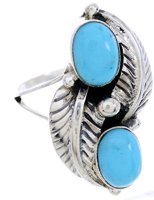 Sterling Silver And Turquoise Southwest Ring Size 6-1/4 AW72188