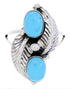 Turquoise Southwest Genuine Sterling Silver Ring Size 6-1/2 AW72190