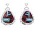 Southwest Sterling Silver Multicolor Post Dangle Earrings DW71814