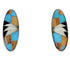Southwest Sterling Silver Multicolor Post Earrings DW71984