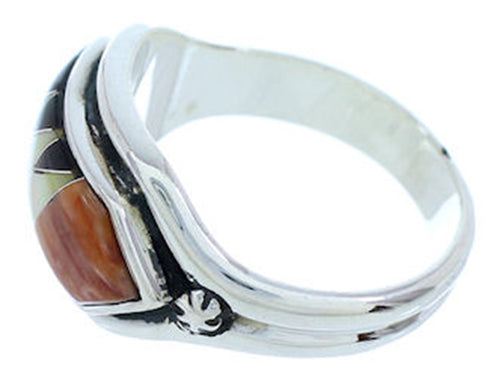 Southwest Multicolor Sterling Silver Jewelry Ring Size 8-1/2 YS72341