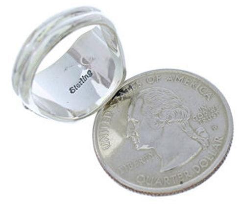 Southwest Jewelry Multicolor Inlay Ring Size 6-1/2 YS72404