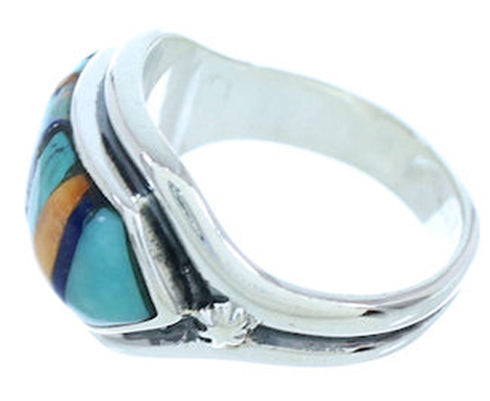 Multicolor Inlay Southwest Jewelry Ring Size 6-3/4 YS72427