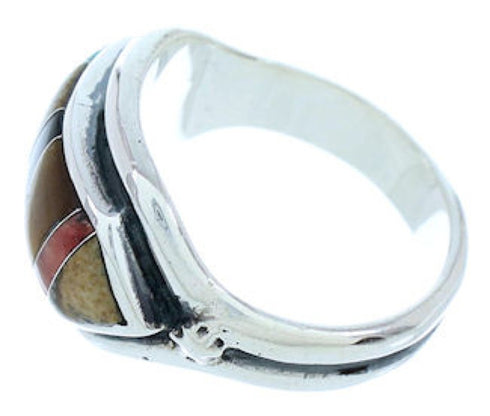 Multicolor Inlay Jewelry Ring Size 7-1/2 YS72515