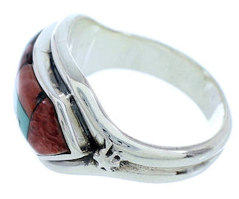 Sterling Silver And Multicolor Jewelry Ring Size 6-3/4 YS72549