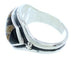 Silver Southwest Multicolor Inlay Jewelry Ring Size 7-1/4 YS72568