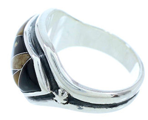 Silver Southwest Jewelry Multicolor Ring Size 7-1/2 YS72570