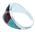 Turquoise And Multicolor Inlay Sterling Silver Ring Size 7-3/4 AW73136