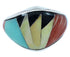 Multicolor Inlay Turquoise Southwest Silver Ring Size 7-3/4 AW73273