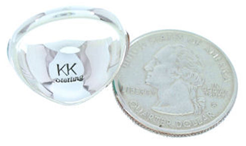 Multicolor Inlay Turquoise Southwest Silver Ring Size 7-3/4 AW73273