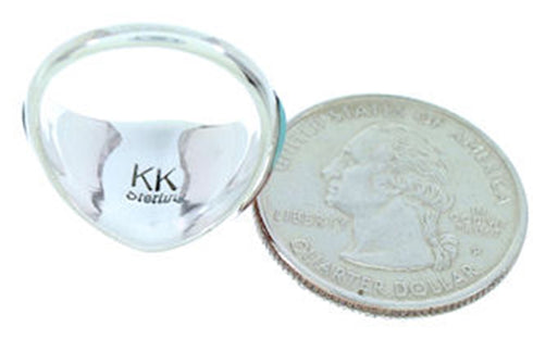 Multicolor And Turquoise Southwestern Jewelry Ring Size 7-3/4 AW73296