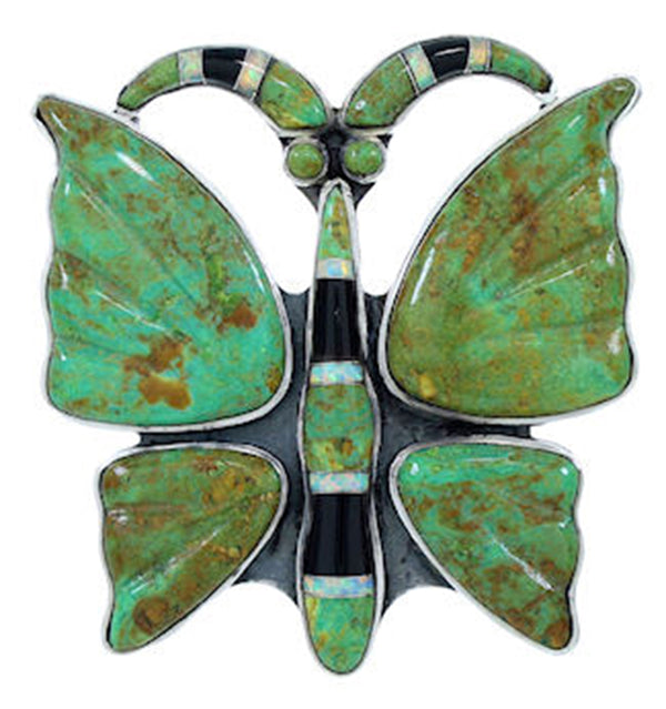 Multicolor Silver Butterfly Large Statement Ring Size 6-3/4 YS72572