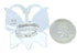 Multicolor Silver Butterfly Large Statement Ring Size 6-3/4 YS72572