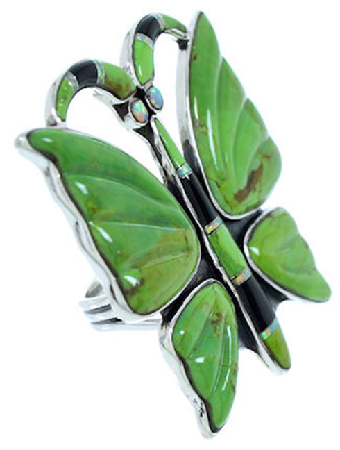 Multicolor Southwest Butterfly Large Statement Ring Size 6-1/2 YS72632