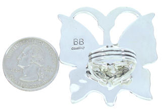 Southwest Butterfly Multicolor Large Statement Ring Size 5-1/2 YS72643