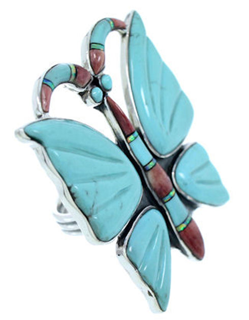 Butterfly Multicolor Jewelry Large Statement Ring Size 5-1/2 YS72696