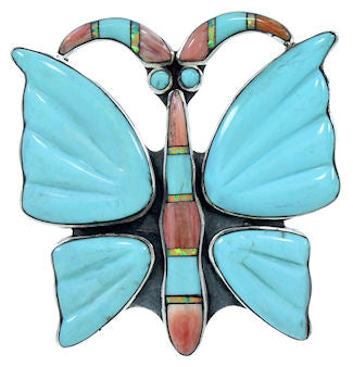 Southwest Multicolor Butterfly Large Statement Ring Size 7-3/4 YS72715