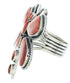 Dragonfly Large Statement Red Oyster Shell Ring Size 9-1/2 PS72746